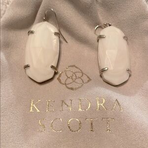 Kendra Scott White and Silver Stud Earrings